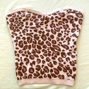 Brand new express cheetah tube top never worn